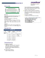 Preview for 4 page of Masibus MAS-AO-08-D Manual