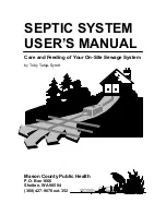 Preview for 1 page of Mason County Public Health Septic System User Manual