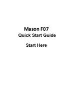 Preview for 1 page of Mason F07 Quick Start Manual