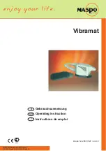 Maspo Vibramat Operating Instructions Manual preview