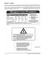 Предварительный просмотр 4 страницы Masport F41-LP Owners & Installation Manual