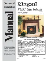 Preview for 1 page of Masport FireGenie PG33-LPG Owners & Installation Manual