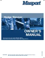 Preview for 1 page of Masport MH20M Owner'S Manual