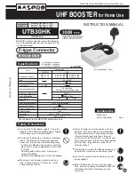 Preview for 1 page of Maspro UTB30HK Instruction Manual