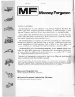 Preview for 2 page of MASSEY FERGUSON MF 135 Operator'S Manual