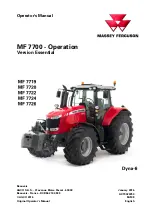 MASSEY FERGUSON MF 7700 Operator'S Manual preview