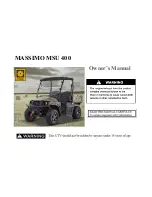 Massimo MSU 400 Owner'S Manual preview