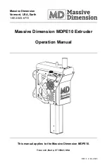 Massive Dimension MDPE10 Operation Manual preview