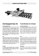 Preview for 1 page of Massoth Elektronik Track Bender for G-Scale User Manual