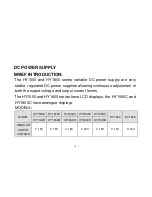 Preview for 2 page of Mastech HY1803D User Manual