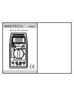 Mastech m3900 User Manual preview