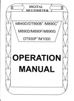 Mastech M840D Operation Manual preview