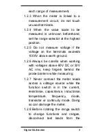 Preview for 6 page of Mastech MS8201H Operator'S Manual