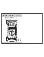 Mastech MS8240B Operating Instruction preview