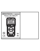 Предварительный просмотр 1 страницы Mastech MS8251A Operation Manual