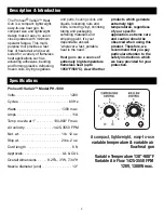 Preview for 2 page of Master Appliance 1425-3550 FPM130-900F Instruction Manual