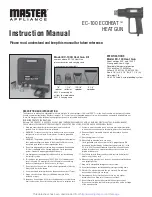 Preview for 1 page of Master Appliance ECOHEAT EC-100 Instruction Manual