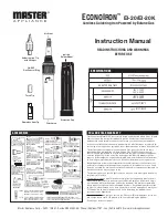 Preview for 1 page of Master Appliance ECONOIRON EI-20 Instruction Manual