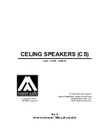 Master audio CS6/T User Manual preview