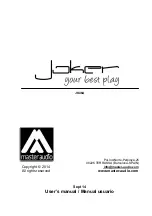 Master audio Joker JK46A User Manual preview