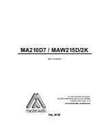 Master audio MA-210D7 User Manual preview