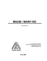 Master audio MA206 User Manual предпросмотр