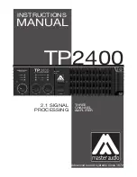 Preview for 1 page of Master audio TP2400 Instruction Manual