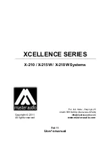 Master audio X215W User Manual preview