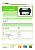 Master Battery UPOWER Ecoline UE-24Li100 Manual preview