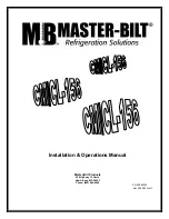 Предварительный просмотр 1 страницы Master Bilt CL-156 Installation And Operation Manual