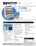 Master Bilt FIP-40 SERIES Specifications preview