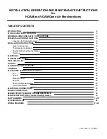 Preview for 1 page of Master Bilt HOAM 36 Installation, Operation And Maintenance Instructions