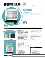 Preview for 1 page of Master Bilt Multi-deck Open Front Merchandiser MTD-06 Specifications