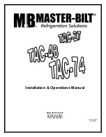 Preview for 1 page of Master Bilt TAF-27 Installation & Operation Manual