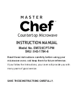 Master Chef 043-1784-6 Instruction Manual preview