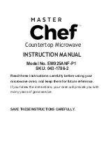 Master Chef 043-1786-2 Instruction Manual preview