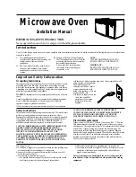 Master Chef MCO160UWF Installation Manual preview