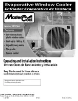 Preview for 1 page of Master cool MCP44 Operating And Installation Instructions