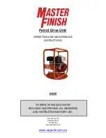 Master Finish K1620 Operating And Maintenance Instructions preview