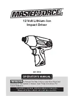 Master-force 241-0314 Operator'S Manual preview