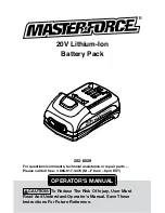 Предварительный просмотр 1 страницы Master-force 252-8029 Operator'S Manual