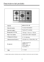 Preview for 12 page of MASTER KITCHEN MKHG 641F E XS User Manual