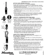 Master Lock 4696DWD Instructions preview