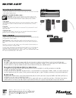 Предварительный просмотр 2 страницы Master Lock 8254DAT Installation Instructions