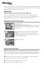 Preview for 2 page of Master Lock MLD08E Instructions For Use Manual