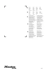 Preview for 116 page of Master Lock MLD08E Instructions For Use Manual