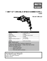 Preview for 1 page of master mechanic 134468 Owner'S Manual