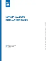 Master Meter SONATA ALLEGRO Installation Manual preview