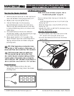 Предварительный просмотр 8 страницы Master Pro MHP-135-KFA User'S Manual And Operating Instructions