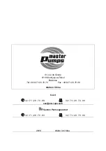 Preview for 18 page of Master Pumps 5411074116118 Owner'S Manual